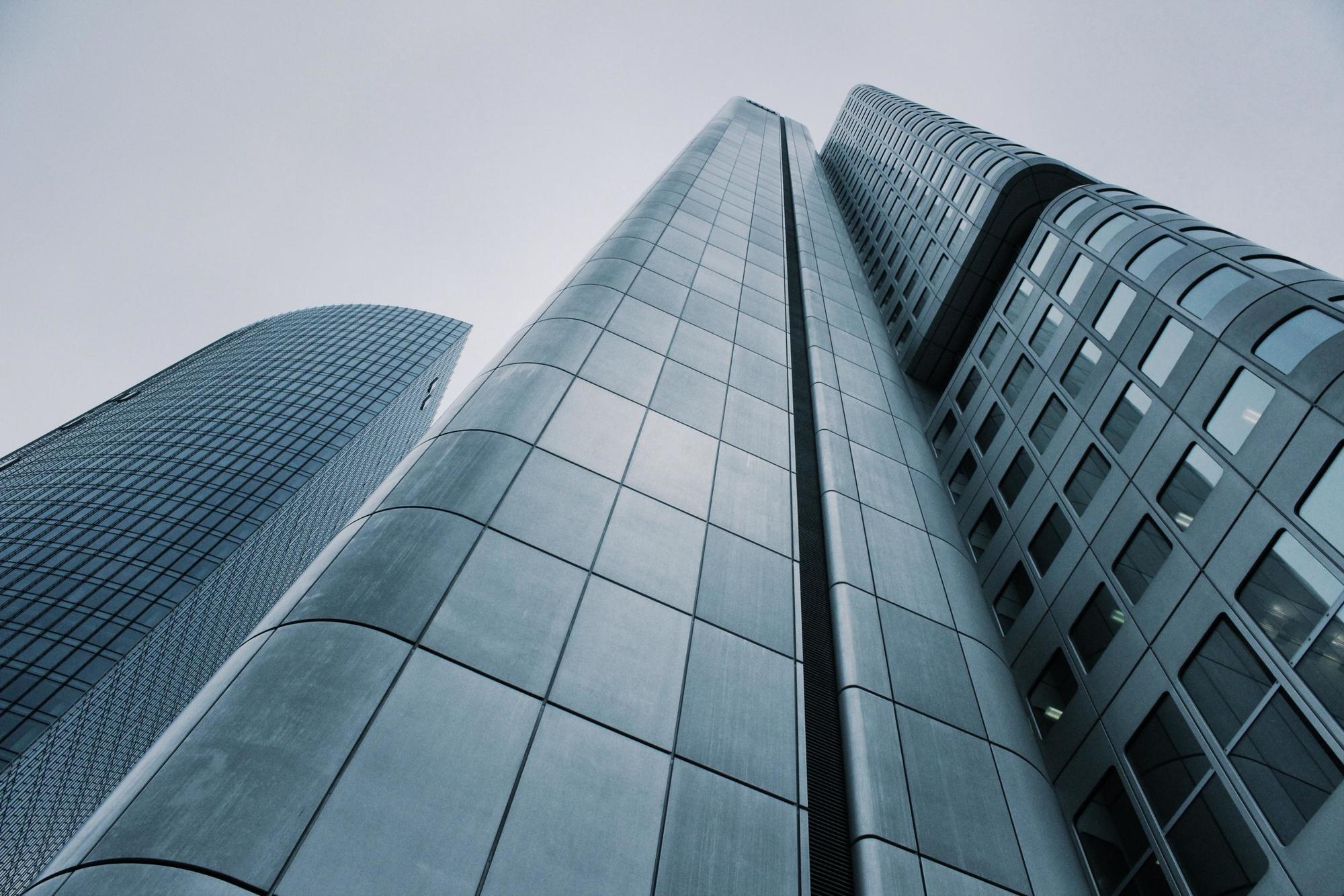 Modern glass skyscrapers